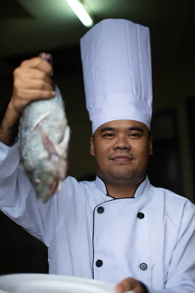 Happy southeast asian chef