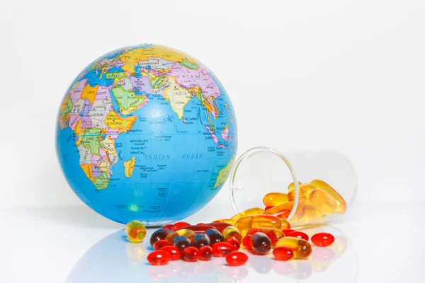 Globe Assortments Pills — Stock Photo, Image