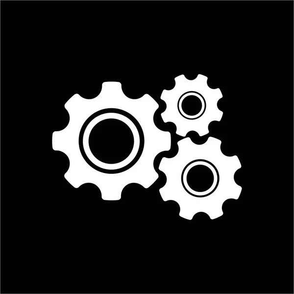 3 Gear or cog vector icon symbolize setting and team work — Stock Vector