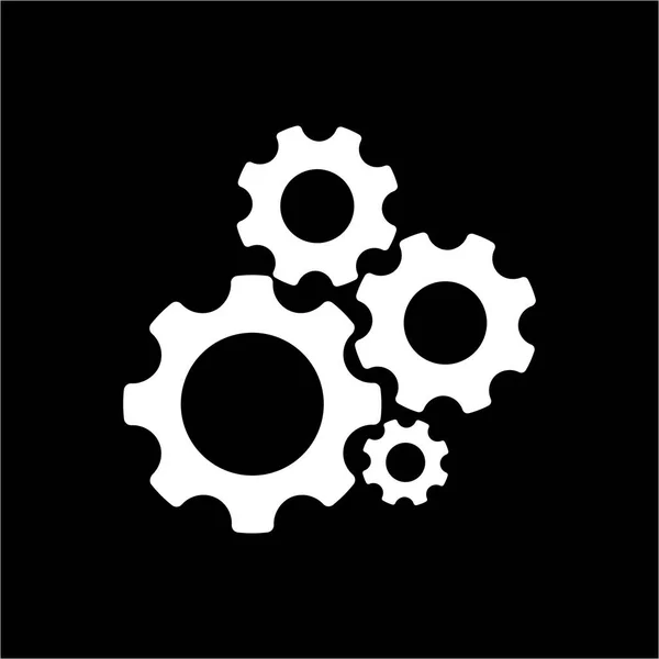 4 Gear vector icon symbolize setting and team work logo and icon — Stock vektor