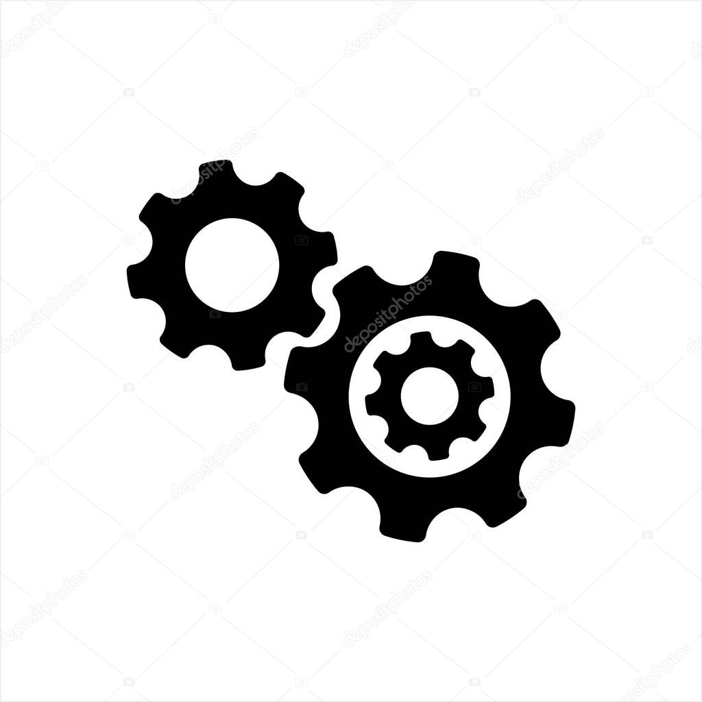 Gear or cog icon on a white background