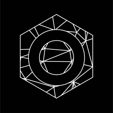 o geometrik üçgen blockchain yazı tipi