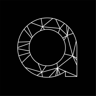 geometrik üçgen blockchain yazı tipi