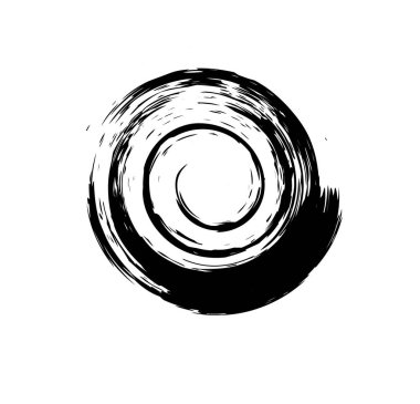 fırça boya grunge daire hattı