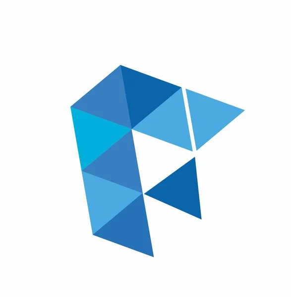 FA initiales polygonales Diamant bleu vecteur illustration et logo — Image vectorielle