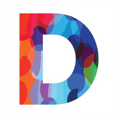 Zevk için D renkli ilk logo, modern, komik, ve şık şirket alanı