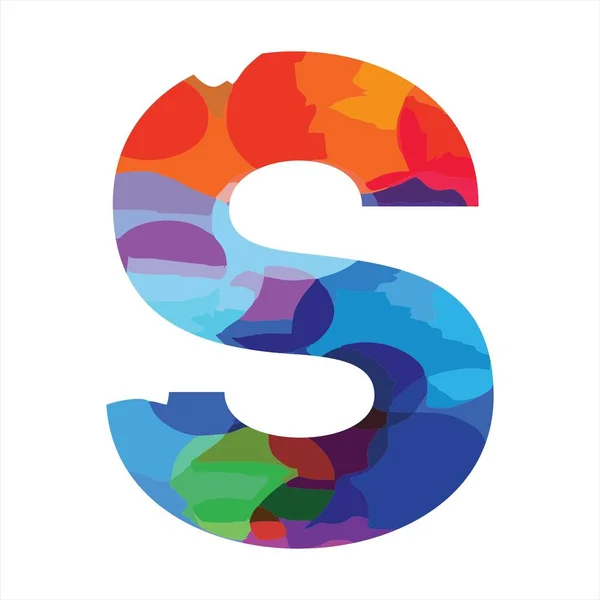 S красочный начальный логотип для наслаждения, современный, смешной и стильный поле компании — стоковый вектор