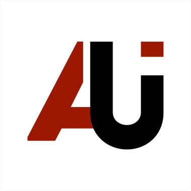 Au, Aui, Auj baş harfleri şirket logosu ve simgesi