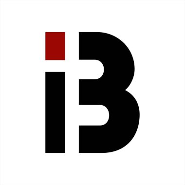 ib, Bi, i3, B baş harfleri geometrik harf şirket vektör logosu ve simgesi