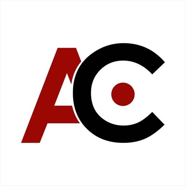 AC initialer brev företagets logotyp och ikon — Stock vektor