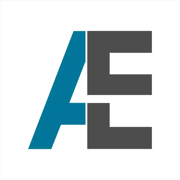 Инициалы AE геометрическая буква логотип и значок компании — стоковый вектор