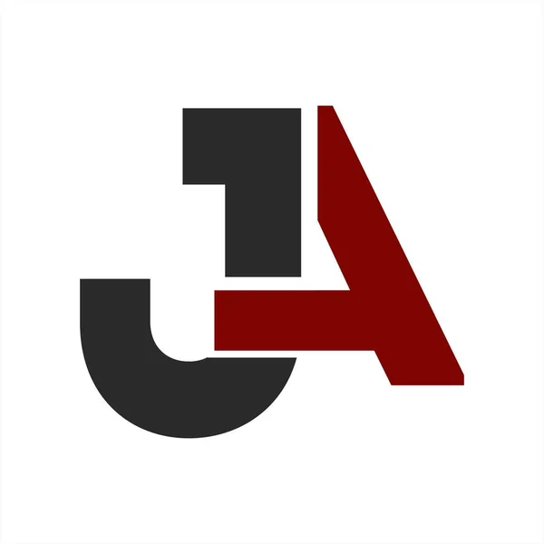 JA, AJ iniciales letra de la compañía logotipo e icono — Vector de stock