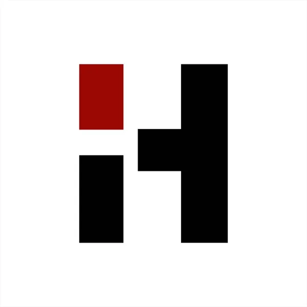 IH, Hi iniciales geométricas logotipo de la empresa carta y el icono — Vector de stock