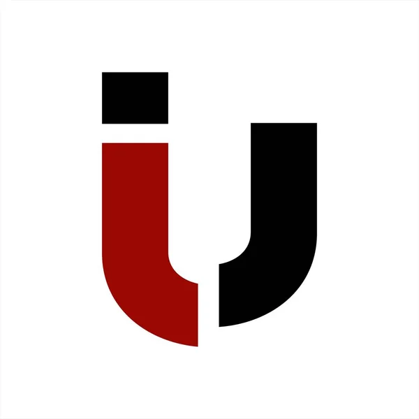 IU, IJ, IJU initialer brev företagets logotyp och ikon — Stock vektor