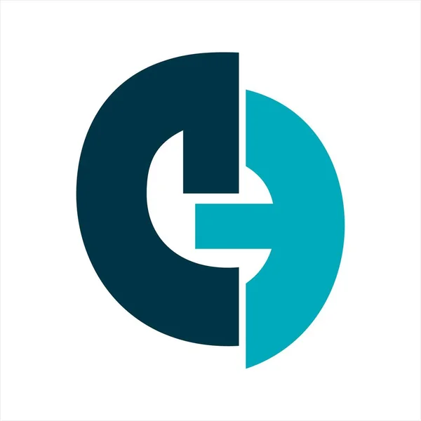 Ef, eE, GF iniciales letra geométrica logotipo de la empresa y el icono — Vector de stock