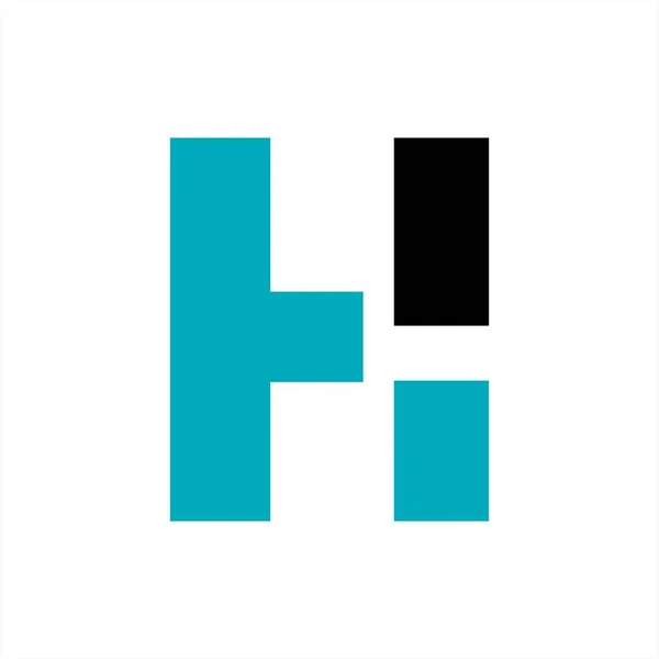 HI, IH, H iniciales letra logotipo de la empresa y el icono — Vector de stock