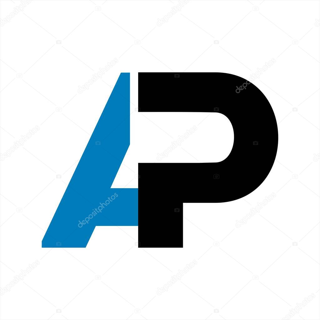 AP initial letter company logo and icon