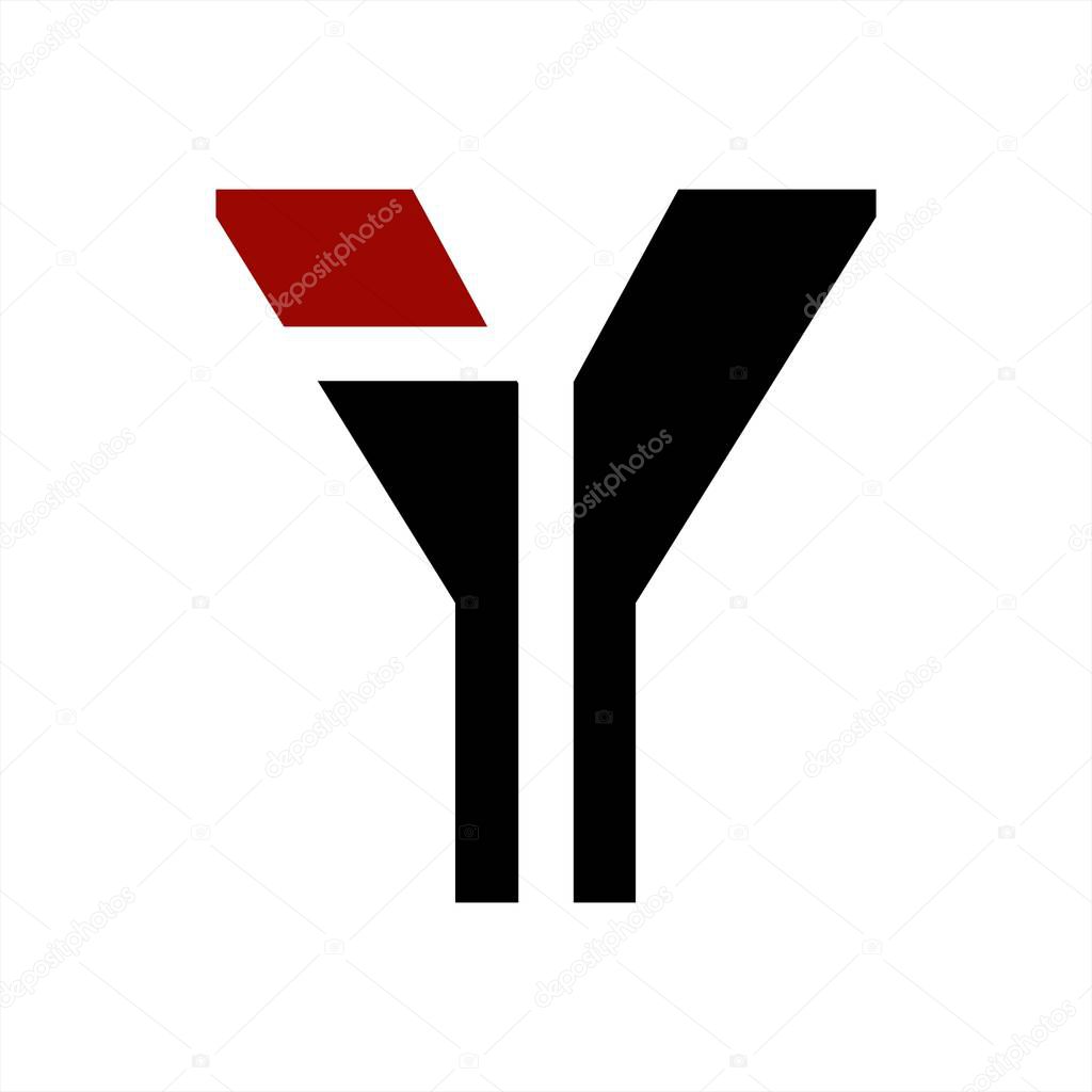 iY, Yi initials letter company logo and icon