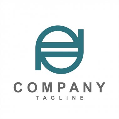 çizgi sanat pd, pod, dop baş harfleri basit geometrik şirket logosu