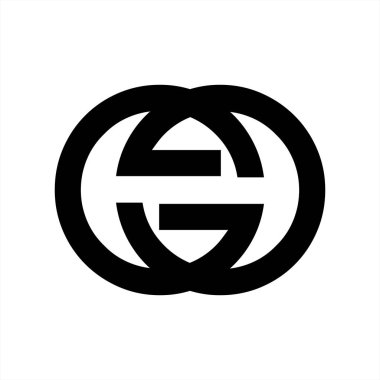 Gg, Gsg, Geg baş harfleri geometrik şirket logosu