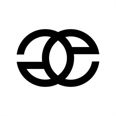 Ge, Eg, Goe, Eog baş harfleri geometrik şirket logosu