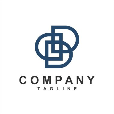 basit Ddd baş harfleri şirket logosu
