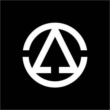 basit çizgi sanat Ao, Oa, Cca, Aocc baş harfleri geometrik şirket logosu