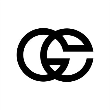Ge, Gc, Gce baş harfleri geometrik şirket logosu