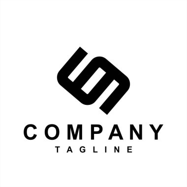 simple msm, mm, s, csc initials geometric line art company logo clipart