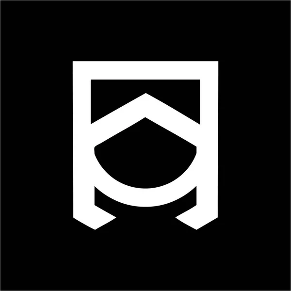 Ан, Na, АОН ініціали геометричного логотипу компанії — стоковий вектор