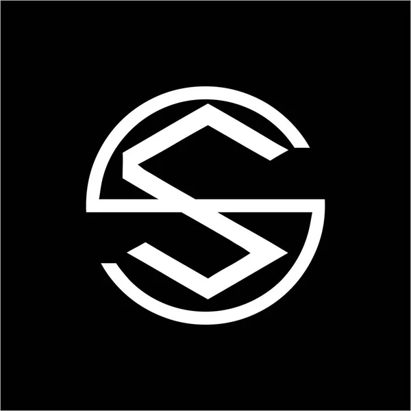 シンプルな幾何学的なSsイニシャル会社のロゴ — ストックベクタ