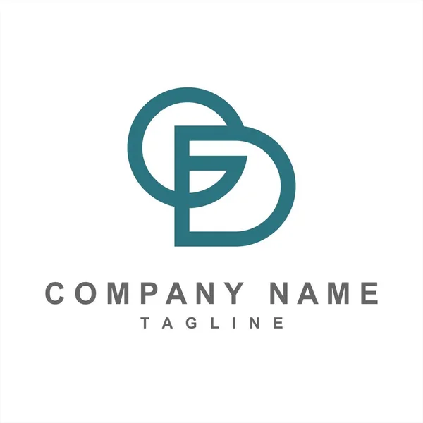 Simple GD, CD, ED iniciales logotipo de la empresa — Archivo Imágenes Vectoriales
