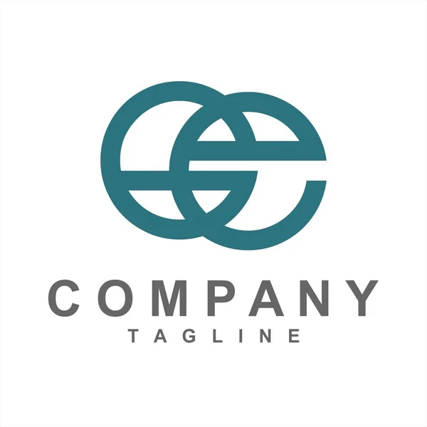Sencillas iniciales Ge logotipo de la empresa — Archivo Imágenes Vectoriales