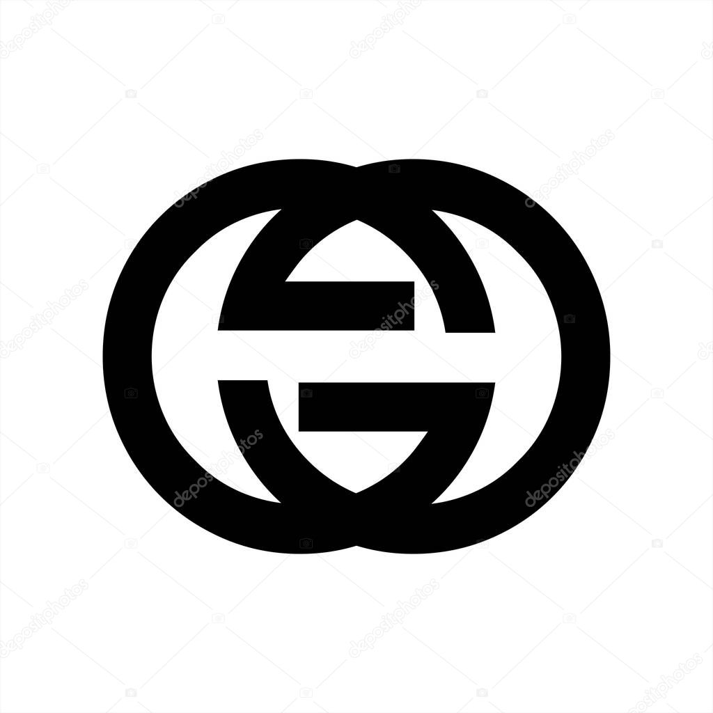 Simple GG, GSG, GEG initials geometric company logo