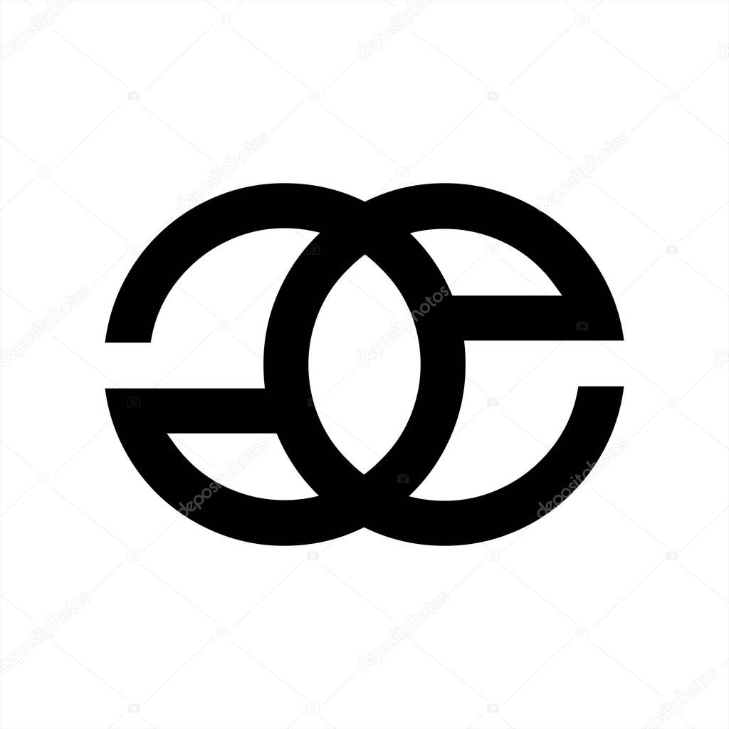 Simple GE, EG, GOE, EOG initials geometric company logo