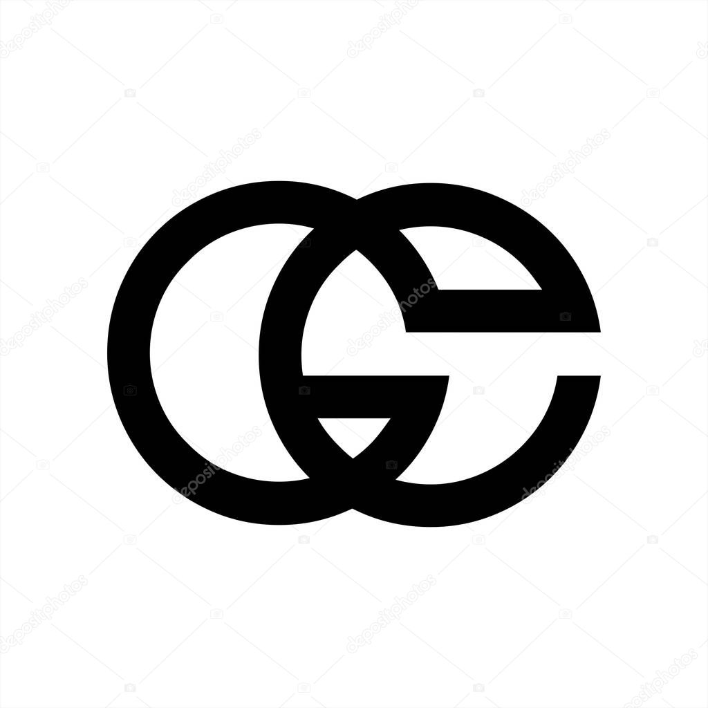 Simple GE, GC, GCE initials geometric company logo