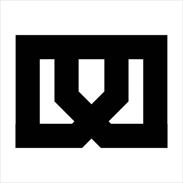 Eenvoudige M, DMD, dd, MU initialen geometrische logo — Stockvector