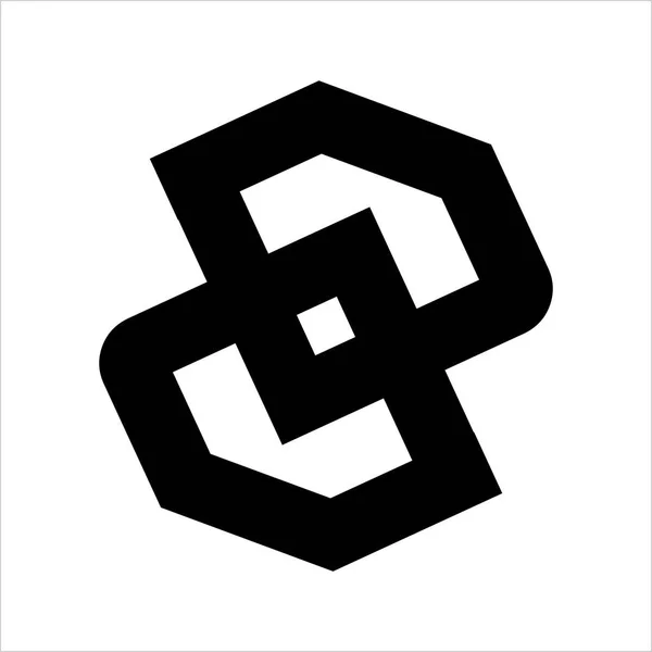 DD simples, OO iniciais logotipo forma de diamante —  Vetores de Stock