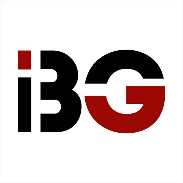 BG, IBG, BIG initials geometric letter company logo — Stock Vector