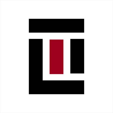 Tu, Ut, Wt, Ml baş harfleri geometrik harf şirket logosu