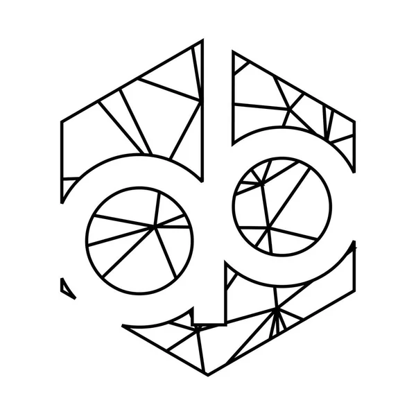 AB iniciais triângulo geométrico linha arte logotipo —  Vetores de Stock