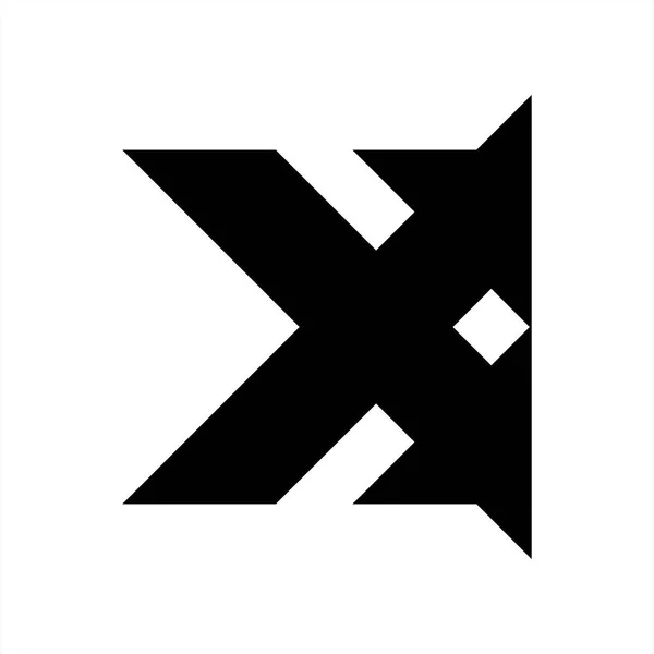 X, XD iniciales geométrica letra logotipo de la empresa — Archivo Imágenes Vectoriales