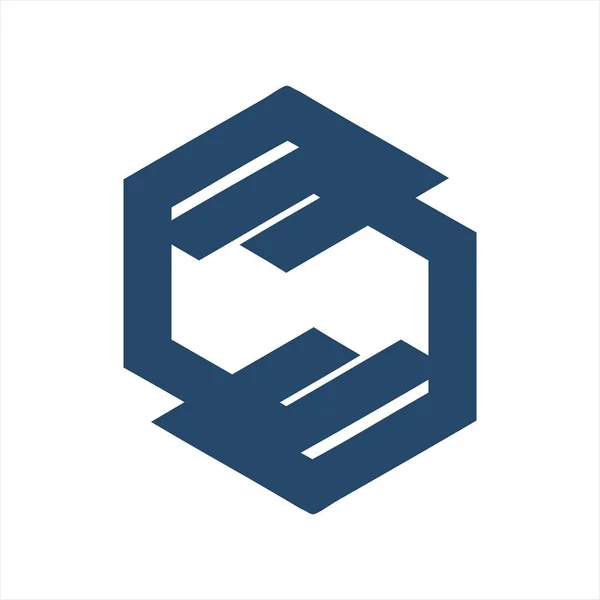 S, GSG, CSG, CSC iniciales letra geométrica logotipo de la empresa — Vector de stock