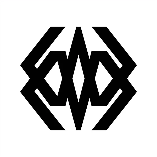 Mw, WM, Wam ініціали лист логотип компанії — стоковий вектор