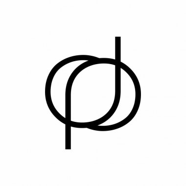 DP, DOP, PD, Pod baş harfleri çizgi sanat geometrik şirket logosu