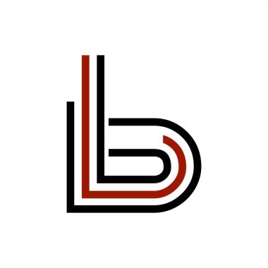 b, bbb, bbl, Bld baş harfleri çizgi sanat geometrik şirket logosu
