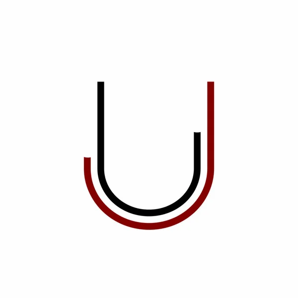 U, ujj, jj, ull, ll イニシャルラインアート幾何学的な会社のロゴ — ストックベクタ