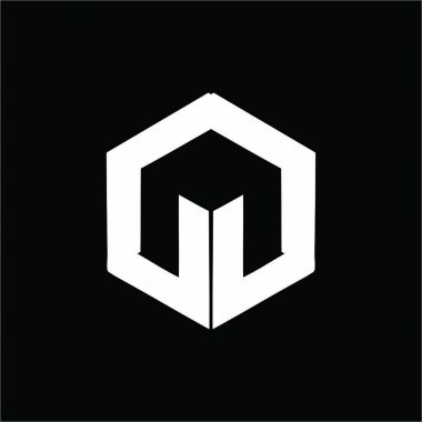 basit M, mg, Mo, MD, Moi baş harfleri şirket logosu