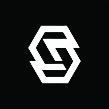 basit S, CG, CE, CGS, CES baş harfleri şirket logosu