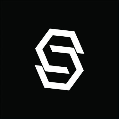 basit CC, S, CSC, SCC baş harfleri şirket logosu